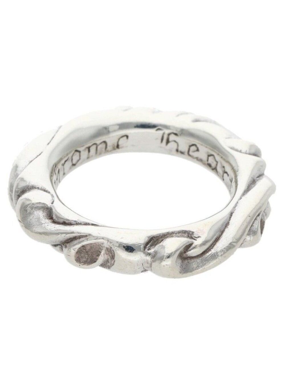 Chrome Hearts Scrl Band Scroll Silver Ring
